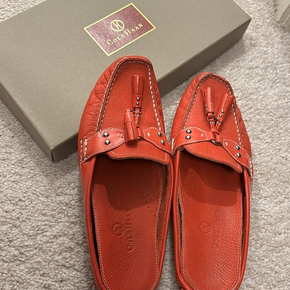 Cole Haan Drivers Flats Mules Coral Color - Picture 1 of 6